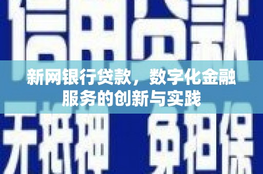蒙阴新网银行贷款，数字化金融服务的创新与实践