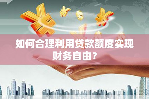 嘉禾如何合理利用贷款额度实现财务自由？