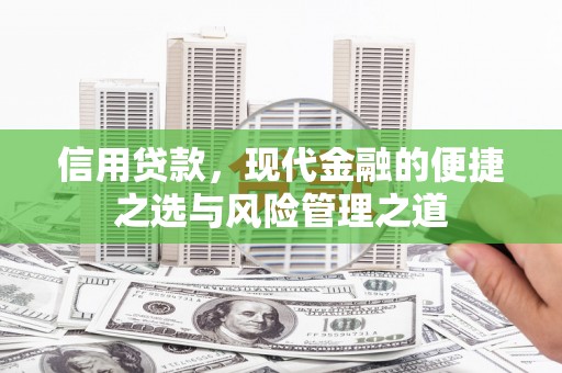 秀林信用贷款，现代金融的便捷之选与风险管理之道