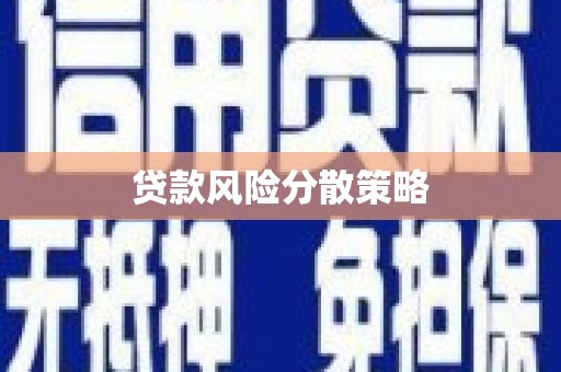 暖暖贷款风险分散策略