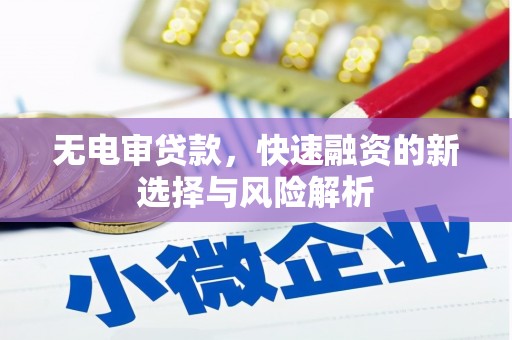 绥阳无电审贷款，快速融资的新选择与风险解析