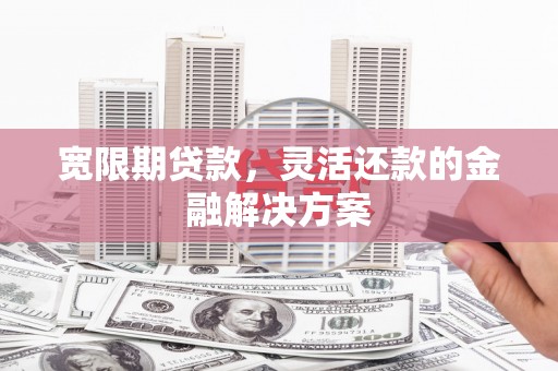 景东宽限期贷款，灵活还款的金融解决方案