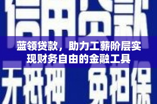 苍南蓝领贷款，助力工薪阶层实现财务自由的金融工具