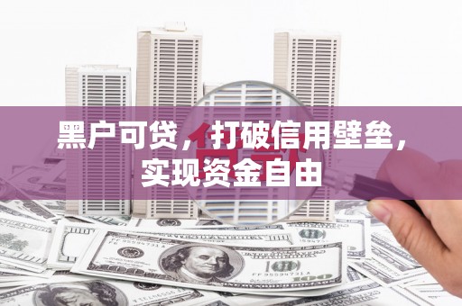 虎门黑户可贷，打破信用壁垒，实现资金自由