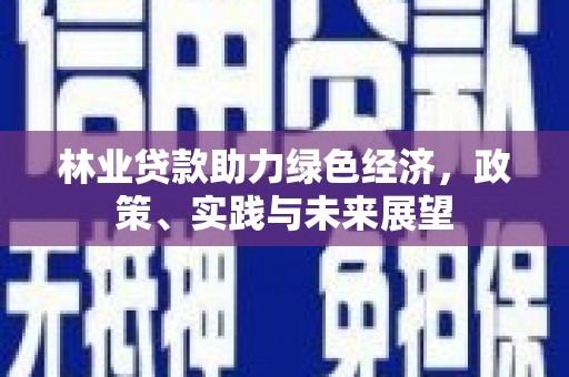 亭湖林业贷款助力绿色经济，政策、实践与未来展望